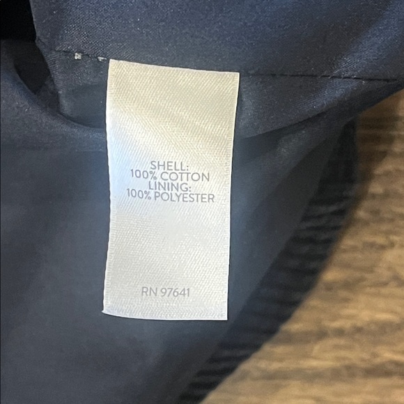 J. Jill Navy Blue Corduroy Blazer Jacket Size L Pleated Back - Picture 9 of 9